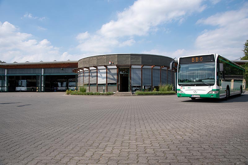 Einfahrt zum Betriebshof Bernau