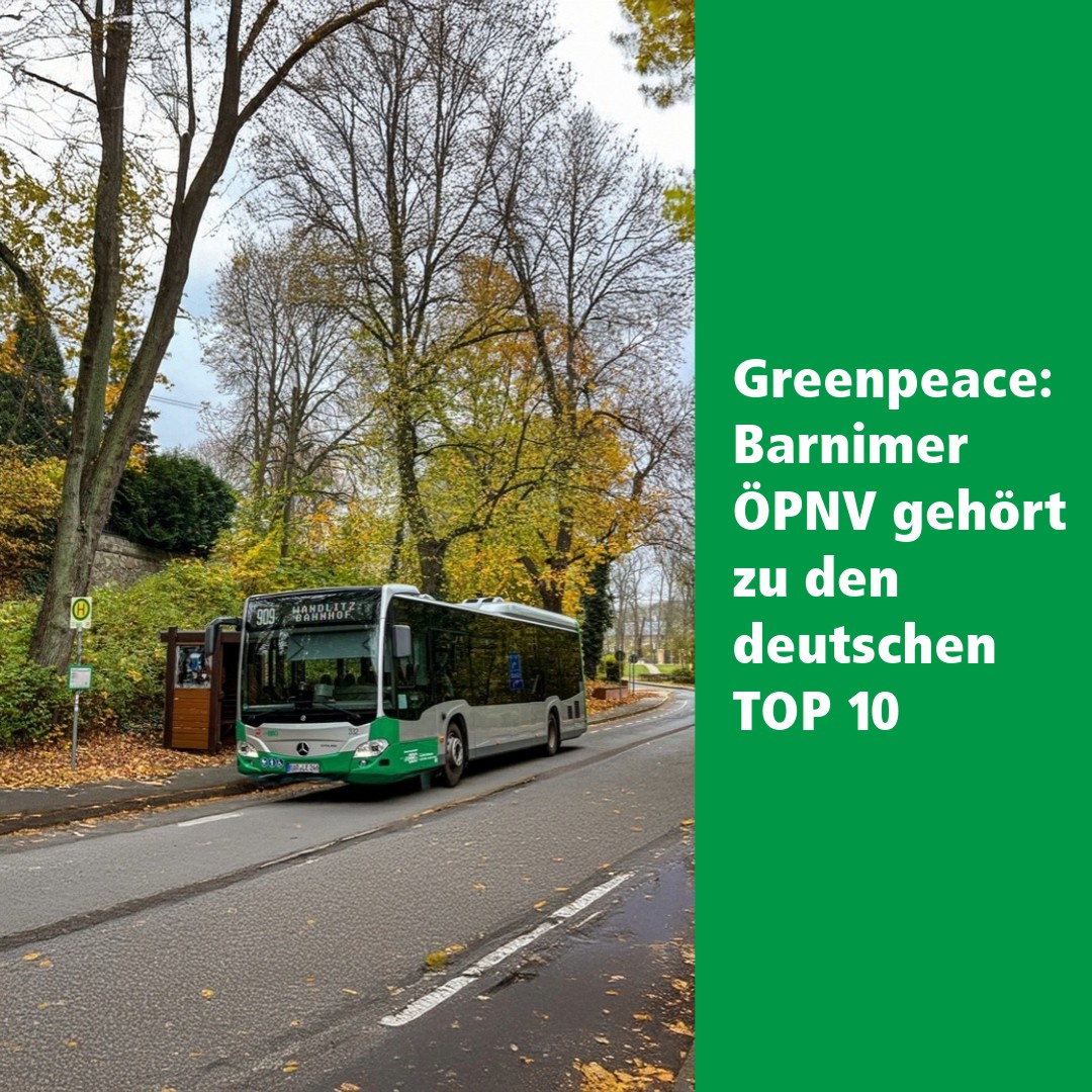 Greenpeace: ÖPNV-Angebot im Barnim zu den TOP 10